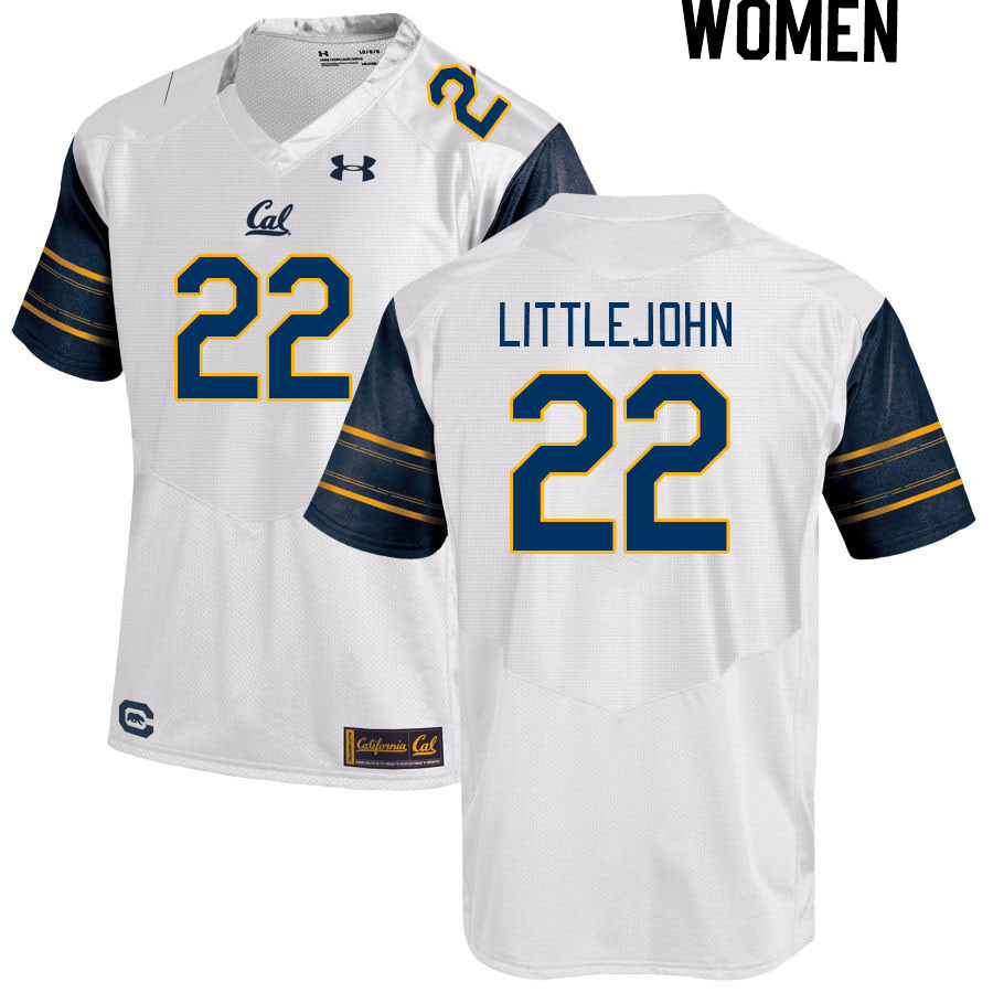 Women #22 Matthew Littlejohn California Golden Bears College Football Jerseys Stitched Sale-White - Click Image to Close